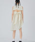 Dot Jacquard Asymmetric Dress